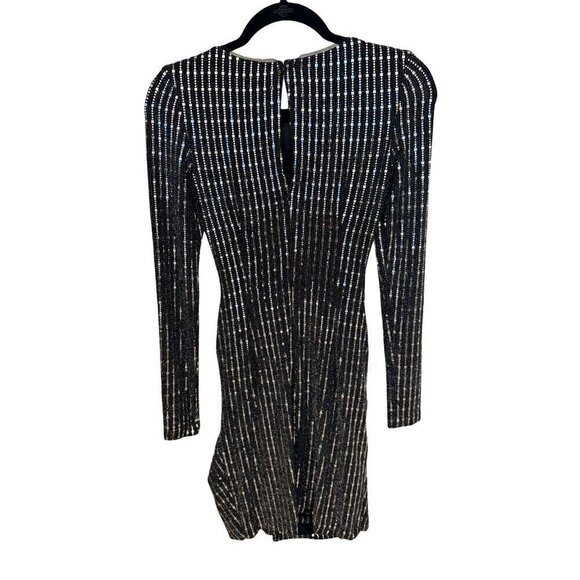 Aqua Women's Mini Dress Black Silver Size 0 Party - Picture 7 of 13